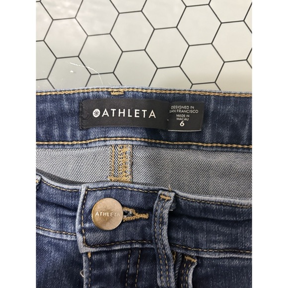 ATHLETA WOMENS SKINNY JEANS SIZE 6 SCULPTEK‎ MEDIUM WASH DENIM SLIM - Picture 5 of 12